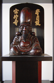 江戸時代から伝わる木彫りの寿老人（宗仲寺）