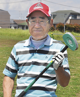 週に３回はグラウンド・ゴルフの練習に励んでいるという山田さん
