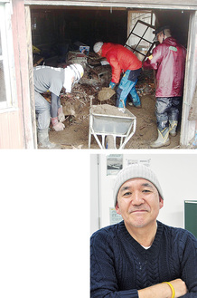 （上）昨年、足を運んだ愛媛県西予市の現場（右）取材にこたえた山田さん