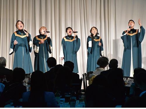 美しいコーラスワークで来場者を魅了した