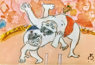 漫画風の相撲絵など展示