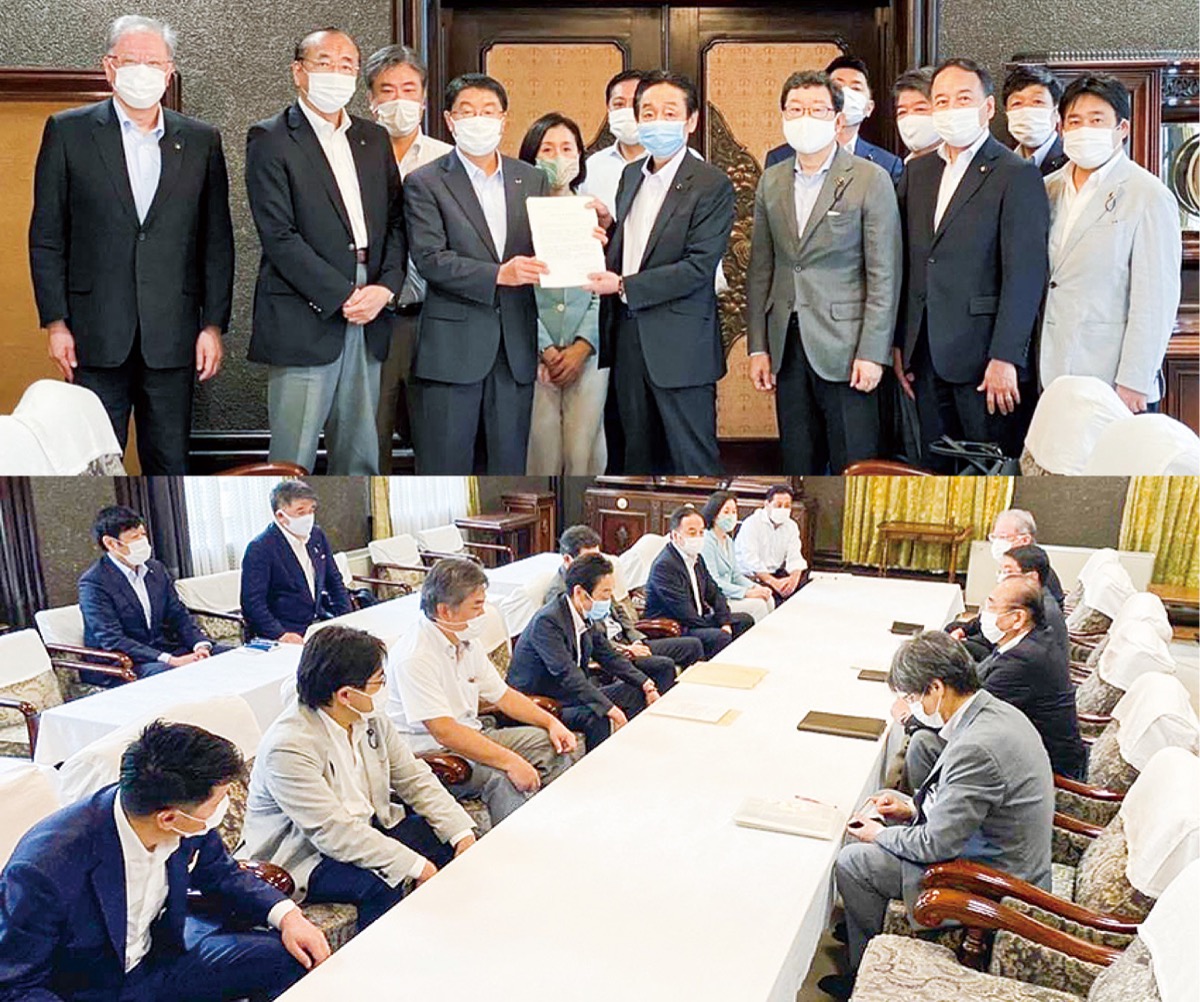 コロナ対策における要望書を知事らに提出