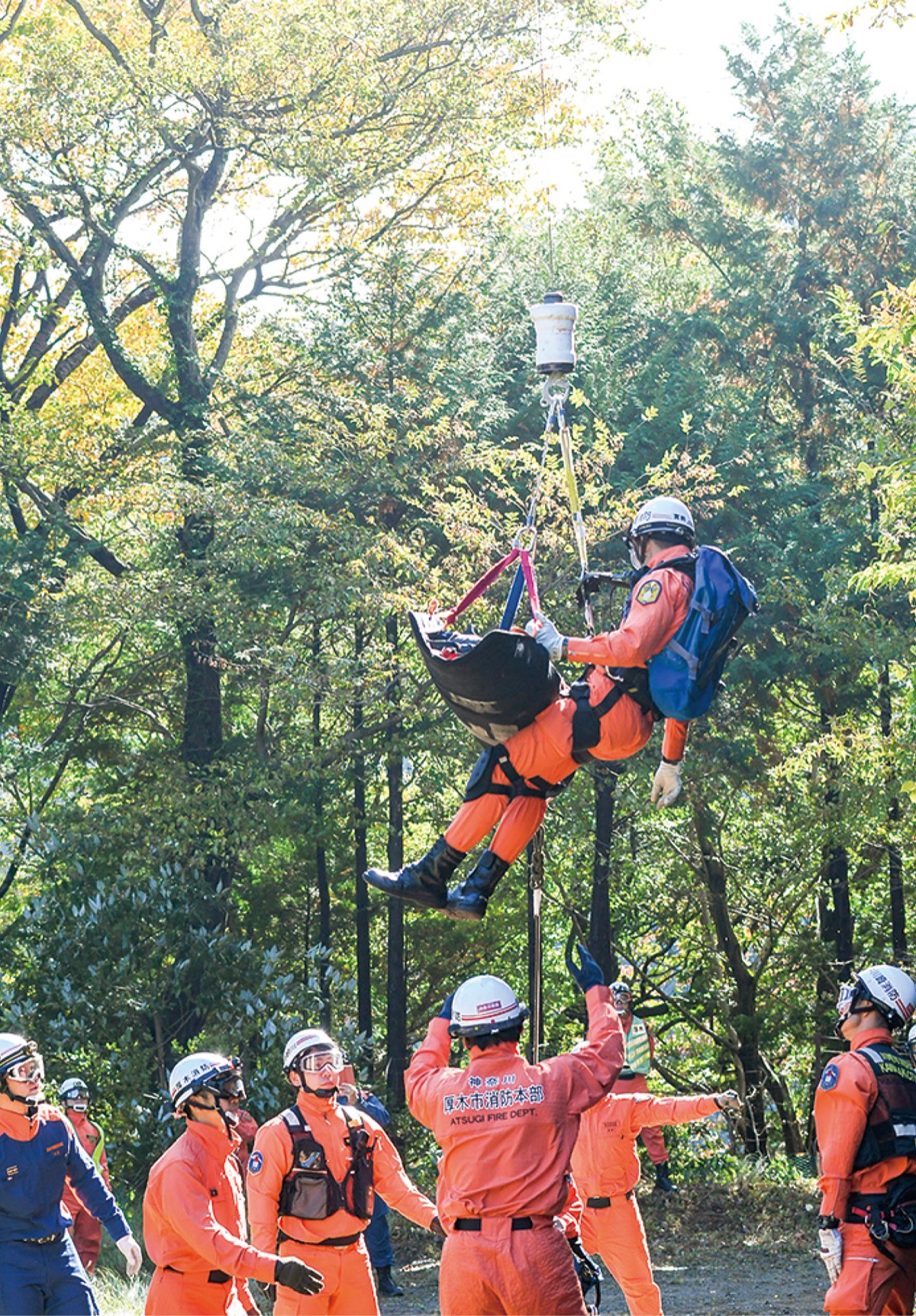 川崎市航空隊と合同訓練