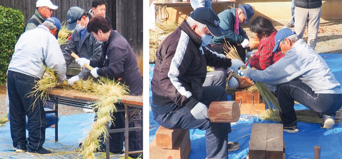 伝統のしめ縄づくり