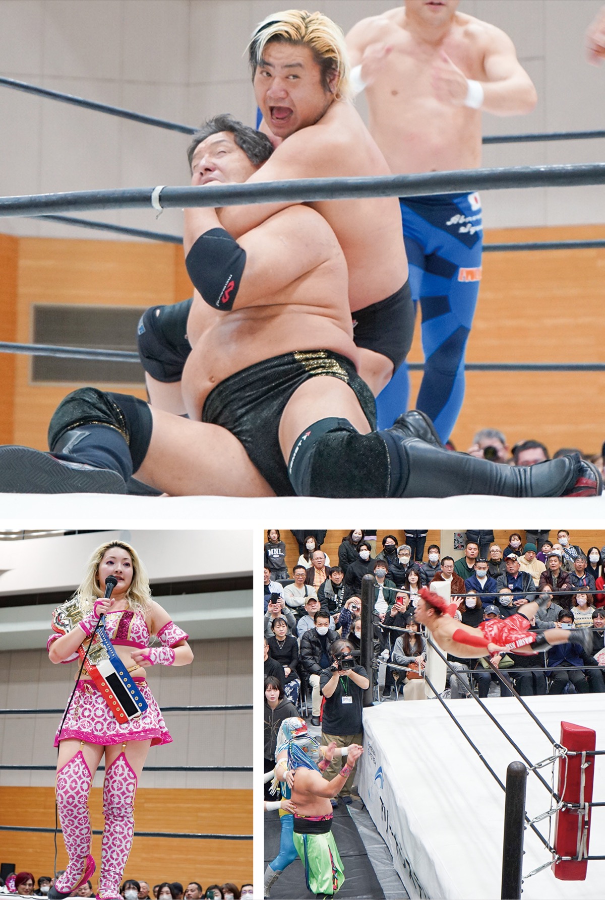 チャリティプロレスに700人