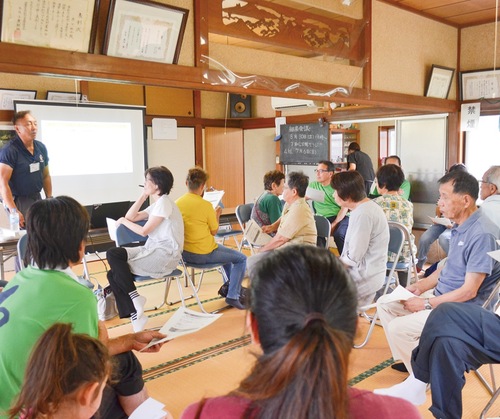 災害時の対応について話し合いをする参加者ら