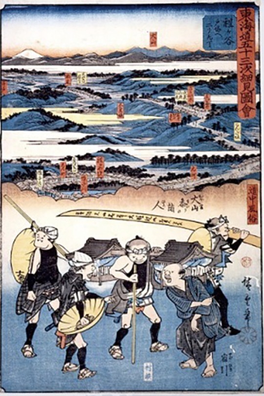 大山詣りを伝える浮世絵
