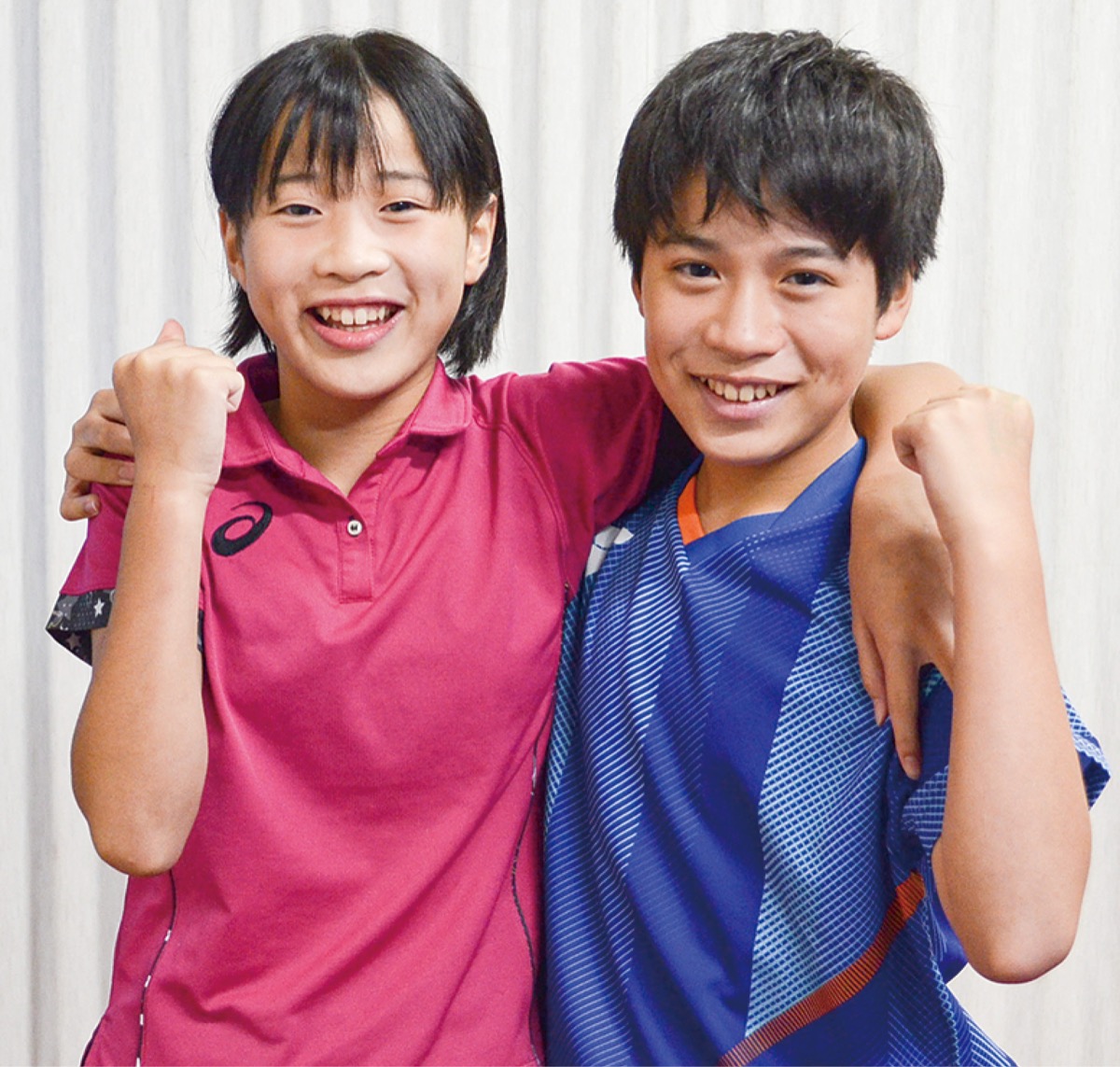 全国出場を決めた結空さん（右）と咲宙さん