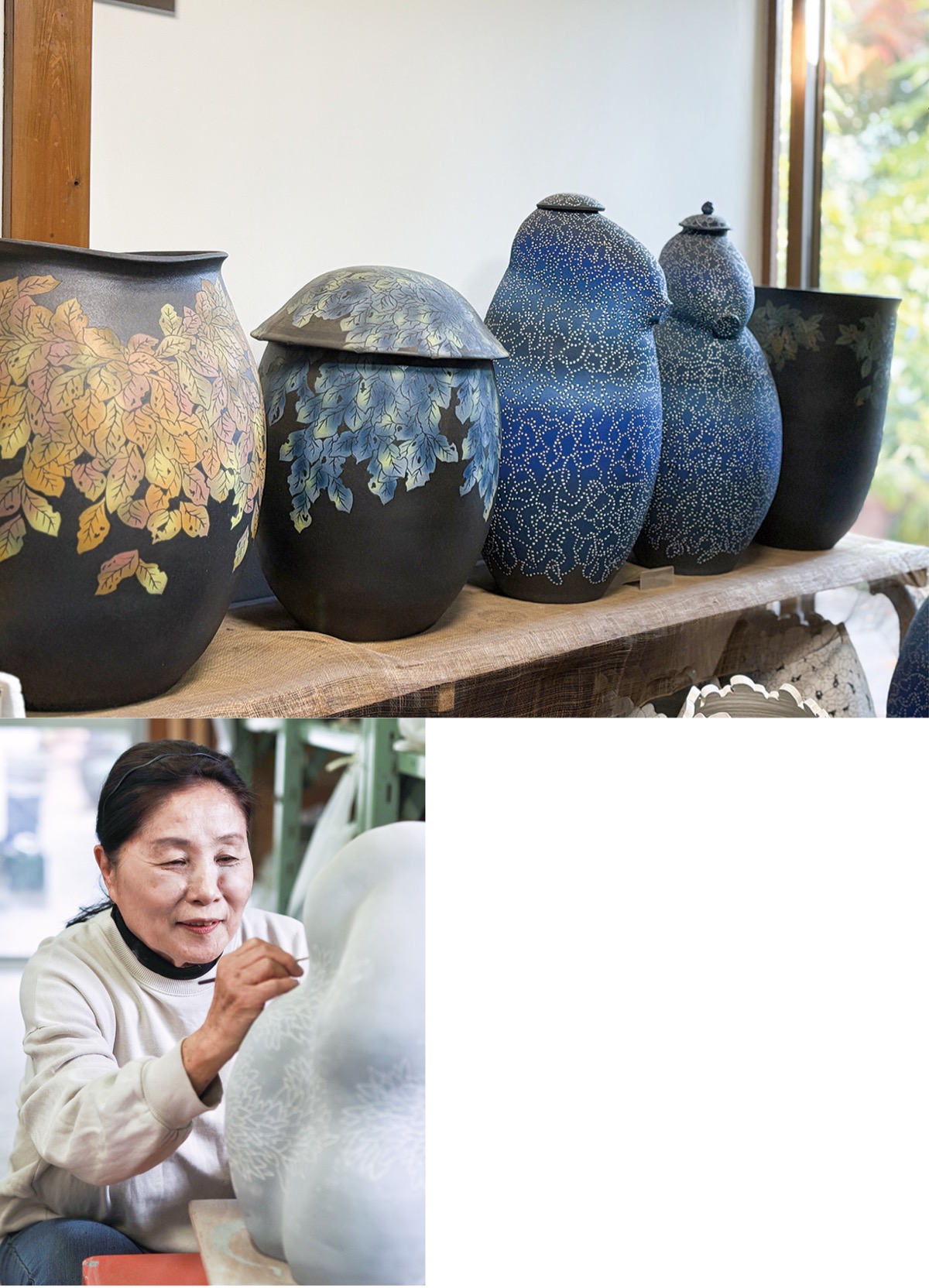 伊勢原・源太夫窯で村山恵子作陶展