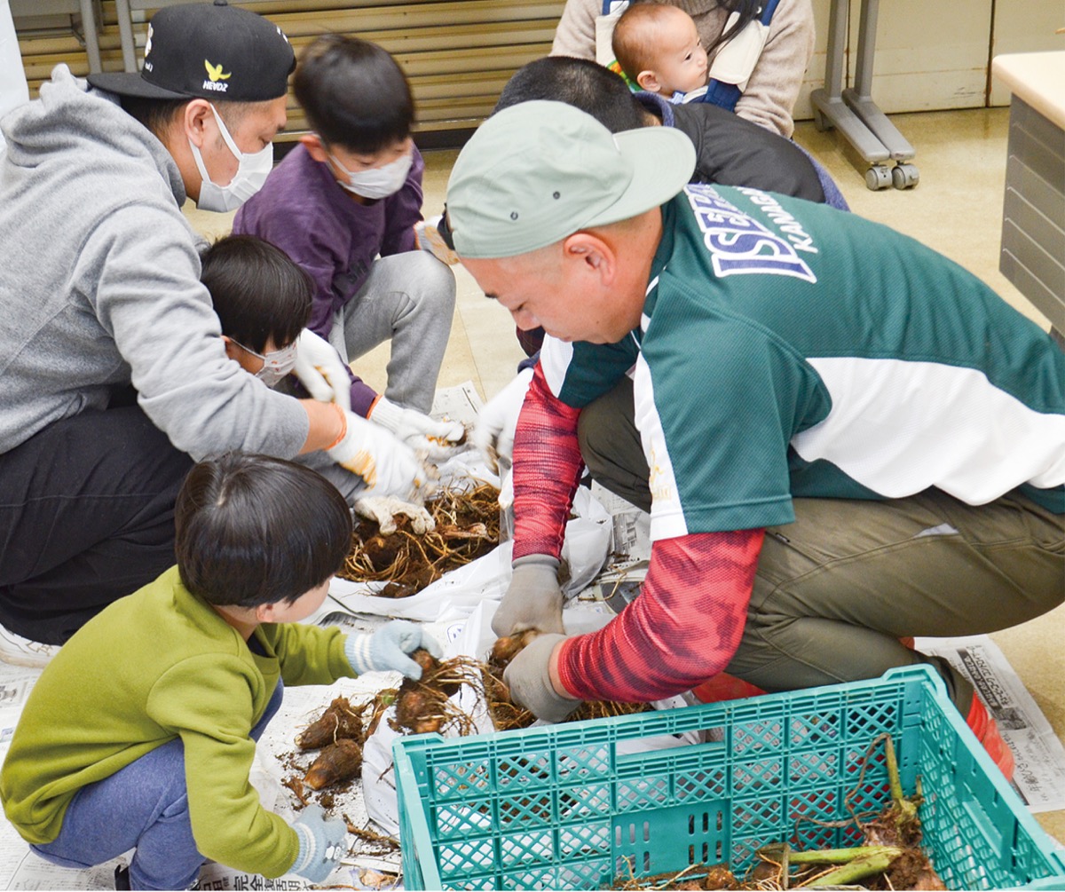 農業体験に園児ら100人