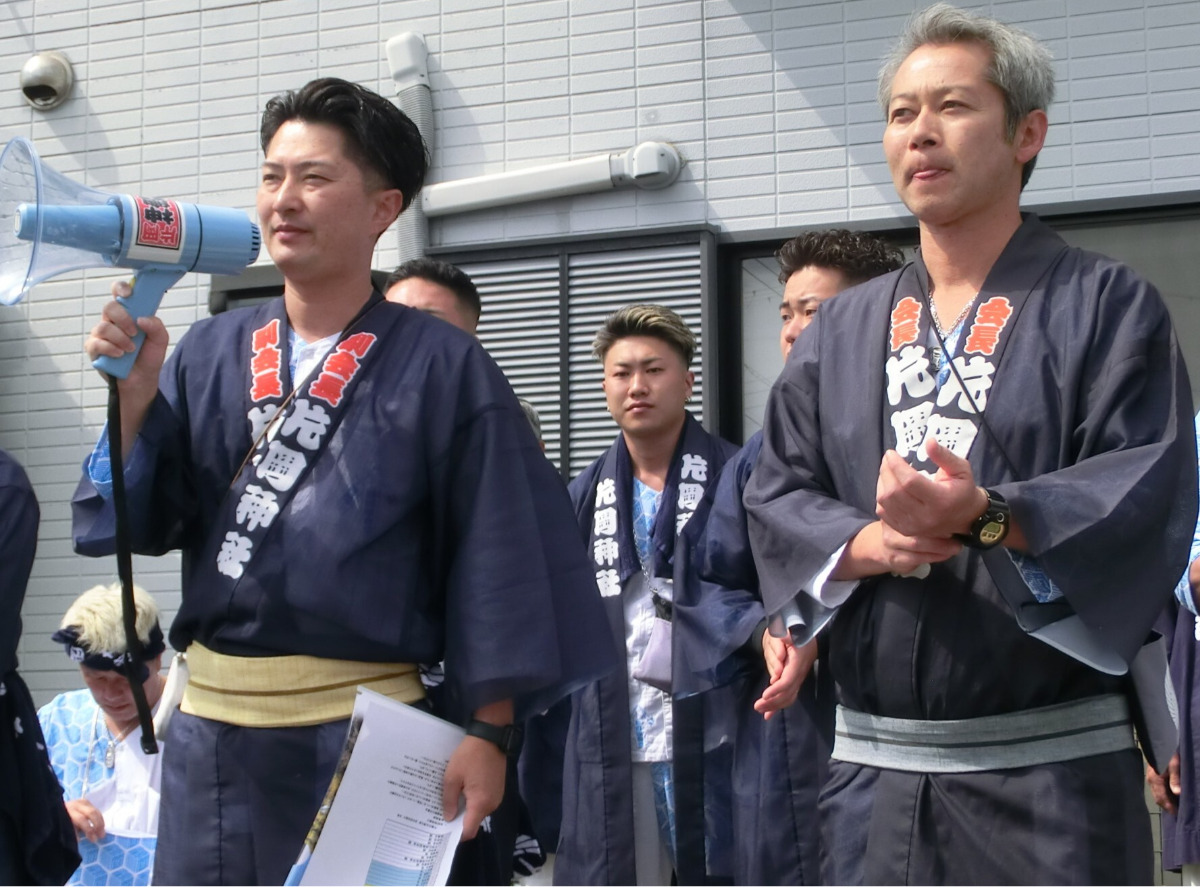 副会長の小巻邦道さんと会長の渋谷真一さん