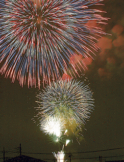 例年いきいき祭りのフィナーレを彩る花火。今年は8月25日（土）に開催される予定