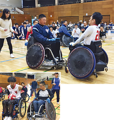 車いすラグビー体験