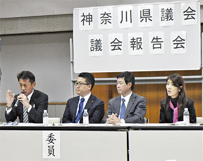 綾瀬で県議会報告会