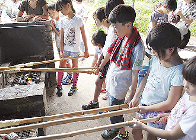 防災料理楽しく体験