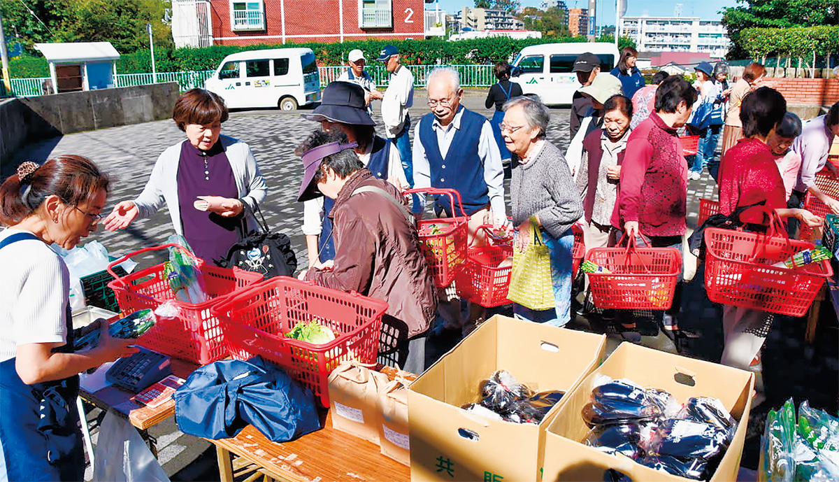 新鮮野菜、団地へ直送