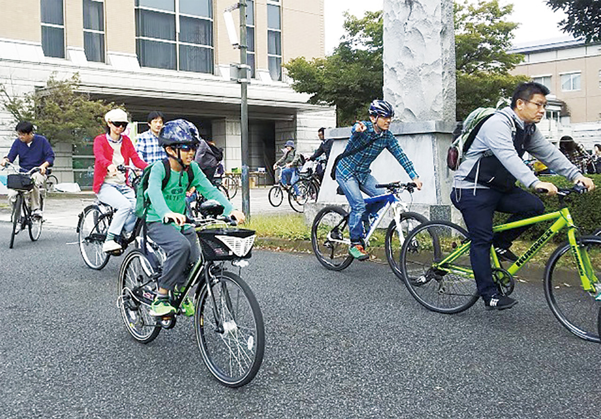 自転車でスタンプラリー