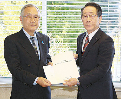 要望書を町長へ