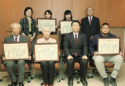 町民の活躍を激励
