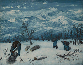 　　　　　　《雪景》１９３０年 陽山美術館蔵