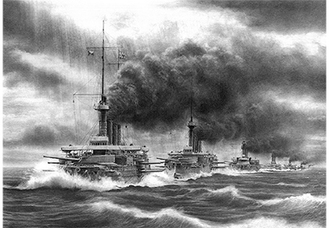 「第一艦隊進撃図 ２５６５．５．２７」