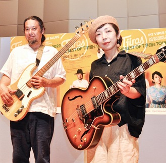 ギターボーカルの伊東さん（右）は地元出身。凱旋ライブに胸を躍らせる