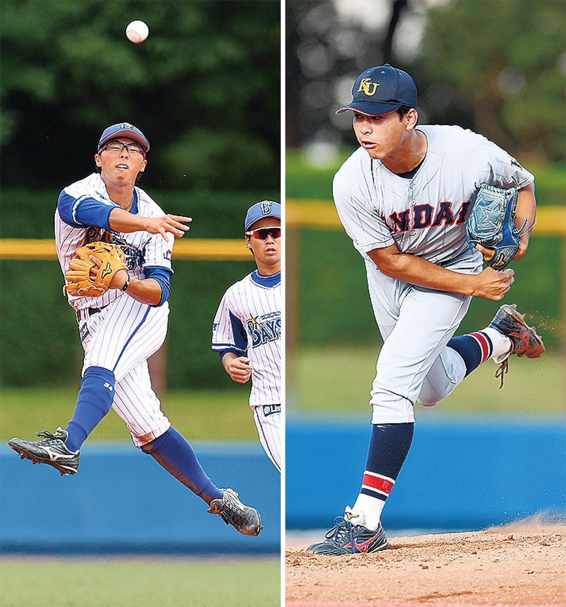 白熱のプロアマ野球対決