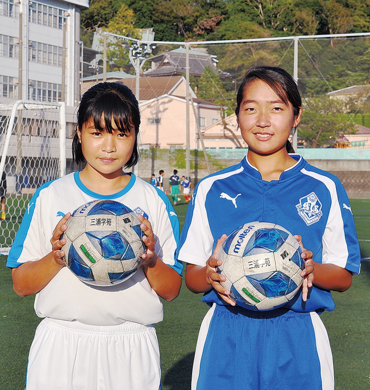 三浦学苑サッカー部 今は２人だけ 来年度発足の女子チーム 横須賀 タウンニュース