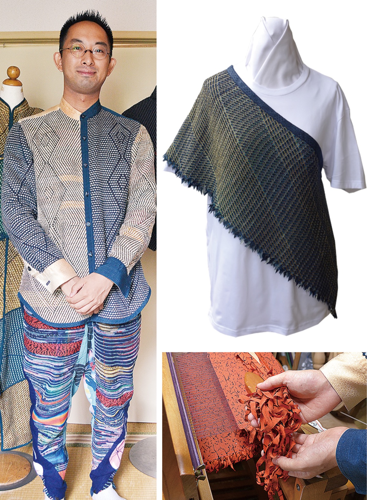 手芸作家秋園さん パリの展覧会へ初出品 古着物で｢裂き織り｣ベスト