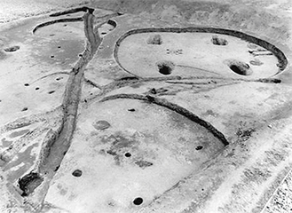 昭和52年（１９７７年）赤坂遺跡　第１次発掘調査全景
