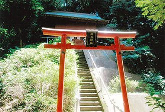 飯森神社の鳥居と本殿