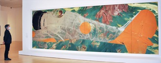 海軍嘱託画家として日中戦争に従軍した川端龍子の作品《香炉峰》1939年、242.0×726.0cm　大田区龍子記念館蔵