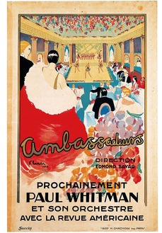 G・ルンデュ《「ポール・ウィットマン公演」アンバッサドゥール座》1926年、京都工芸繊維大学　美術工芸資料館コレクション