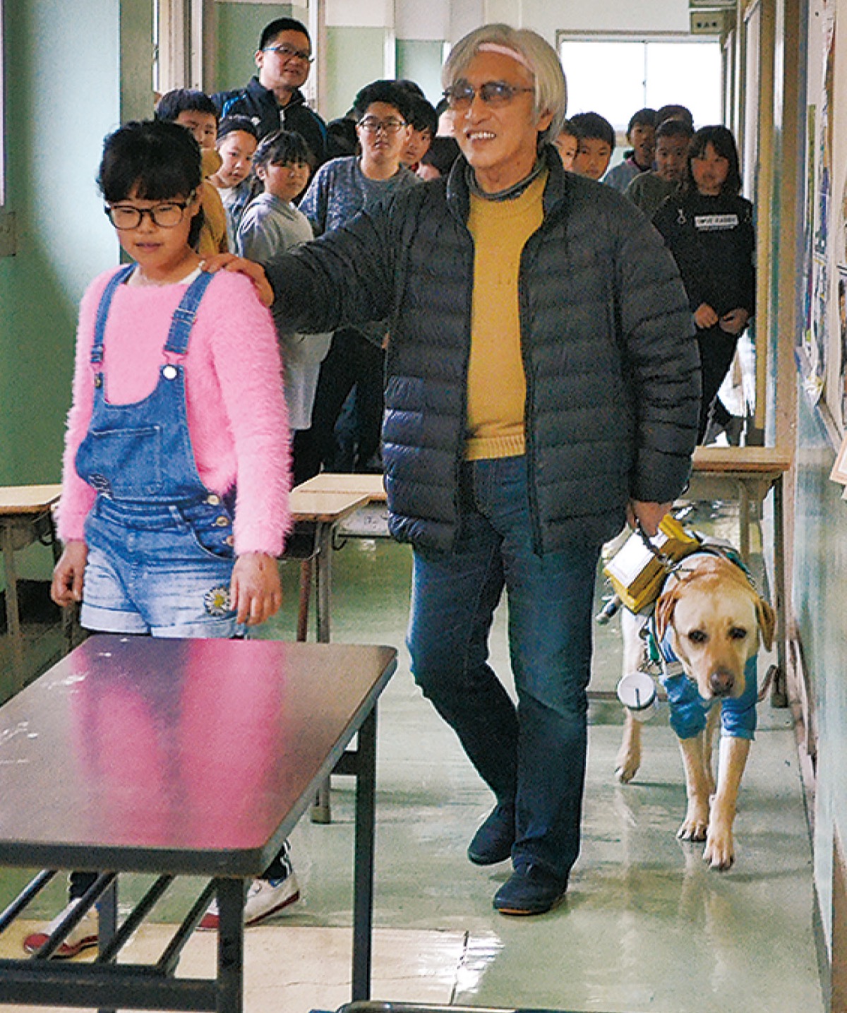 盲導犬が出張授業