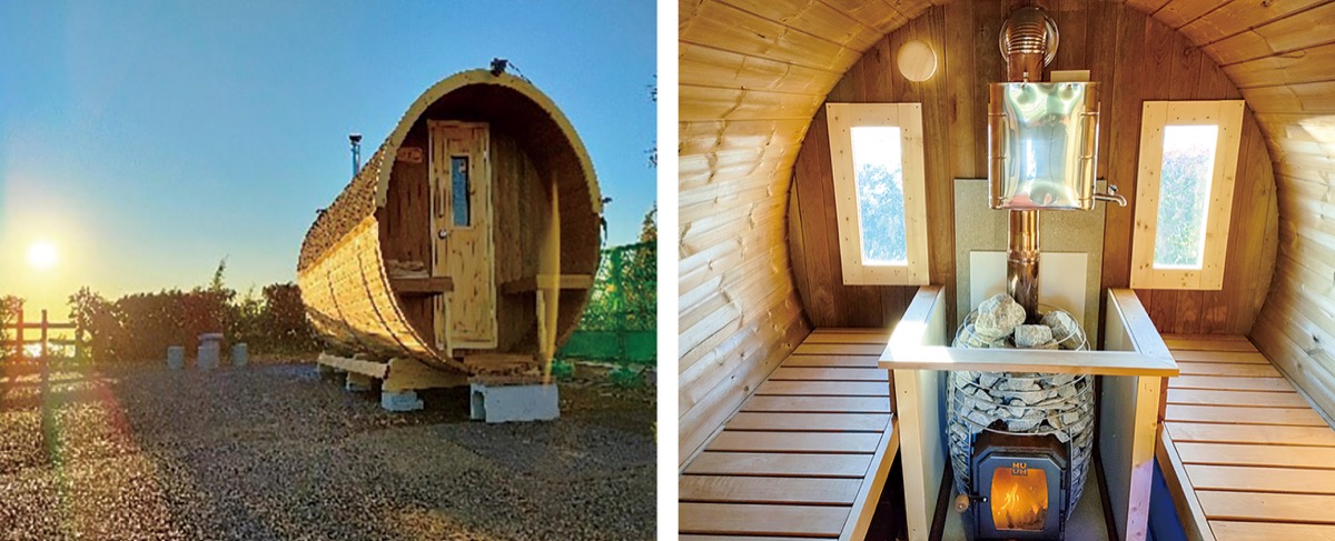 油壺に樽型サウナ