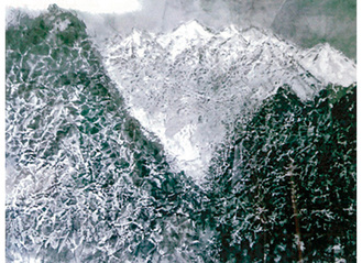 霊山冬景（1090×1310mm）