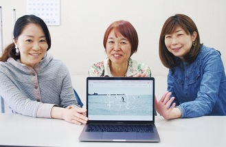 「逗子を盛り上げたい」と語る（左から）羽生真理さん、榊原さん、薮田美和さん