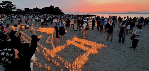 昨年の葉山ビーチキャンドル
