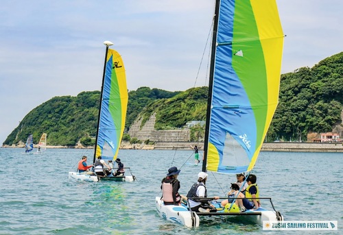 ディンギーヨット（カタマラン）のイメージ＝県提供