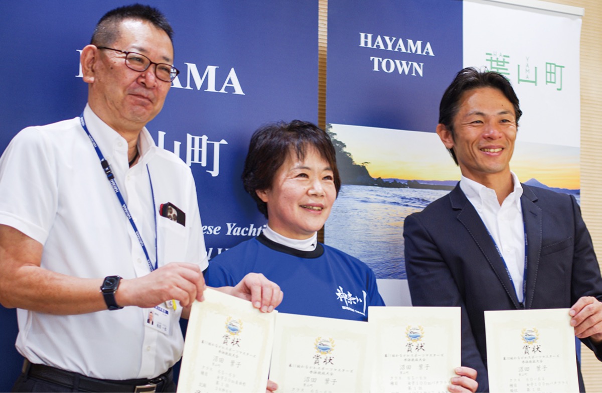 意気込みを語った沼田さん（中央）