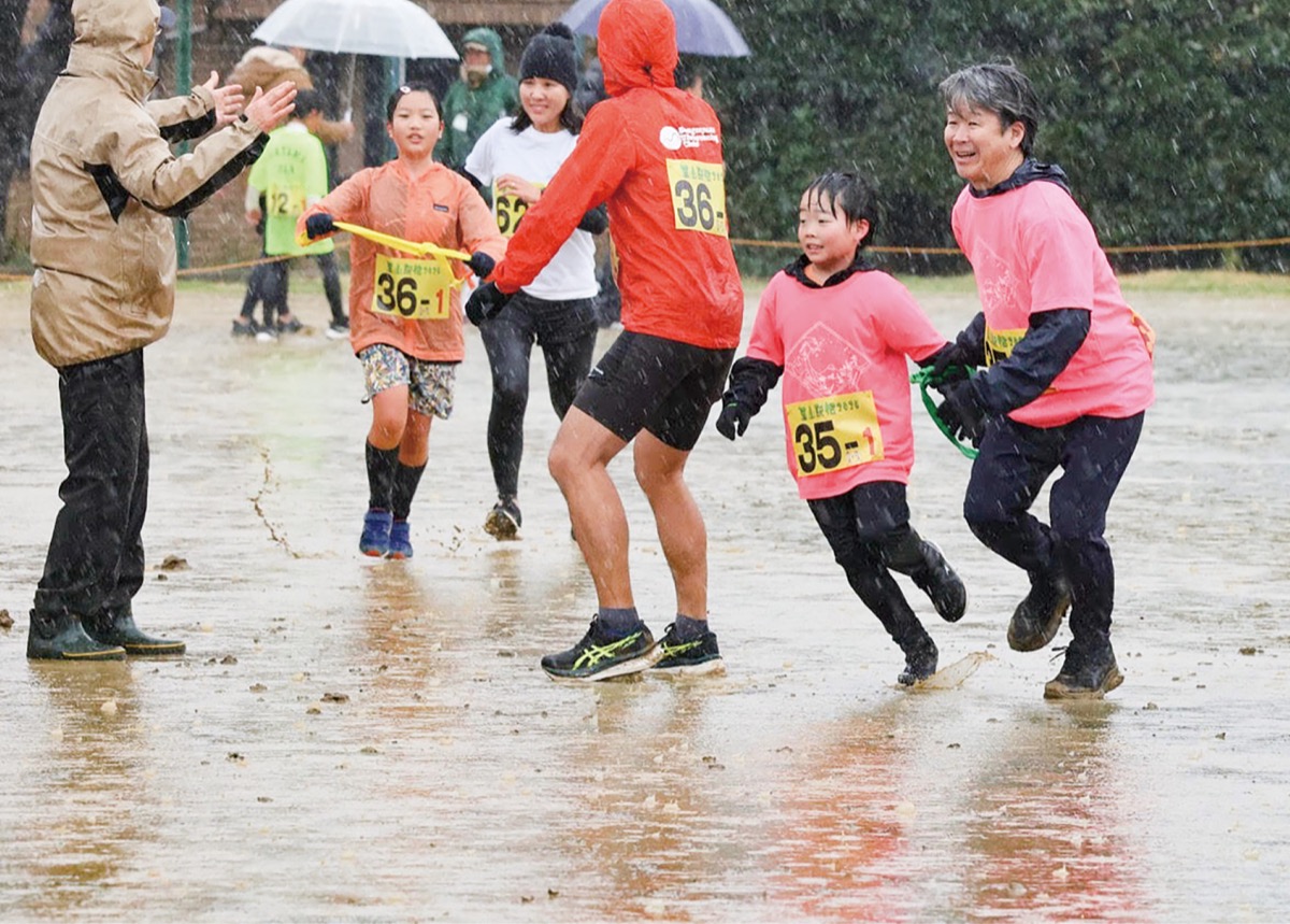 雨の中つないだ襷
