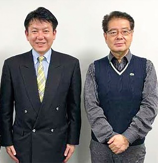 東京医科大学の落谷教授（右）とISMの宮戸さん