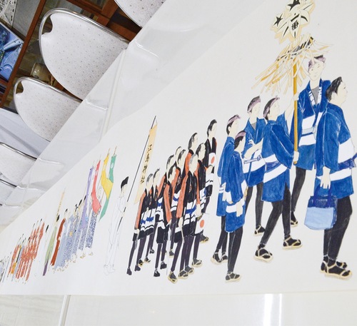 完成した「令和洪鐘祭絵巻」