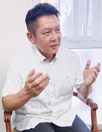 取材に応じる宮戸CEO