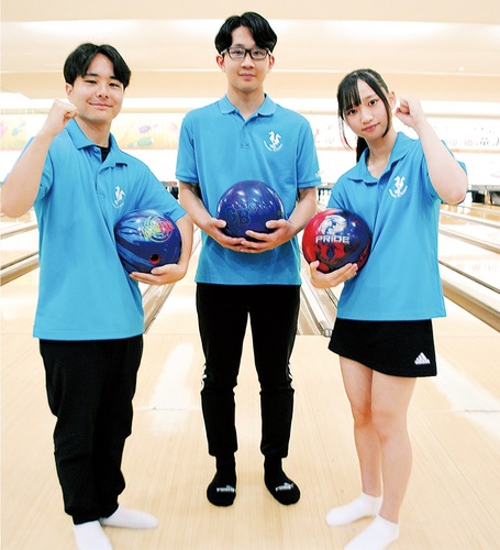 左から滝沢選手、滝選手、杉山選手