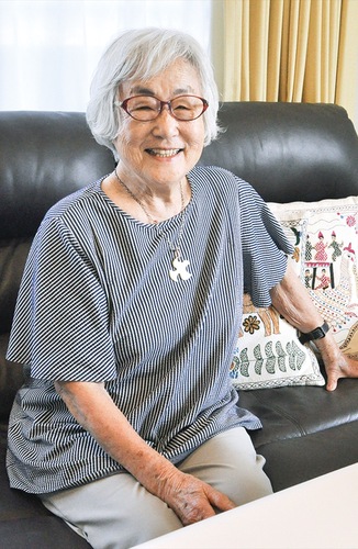 「あの戦争を支えたのは私のような一般の庶民だった。今振り返ると異常な世の中だった」と語る芝さん