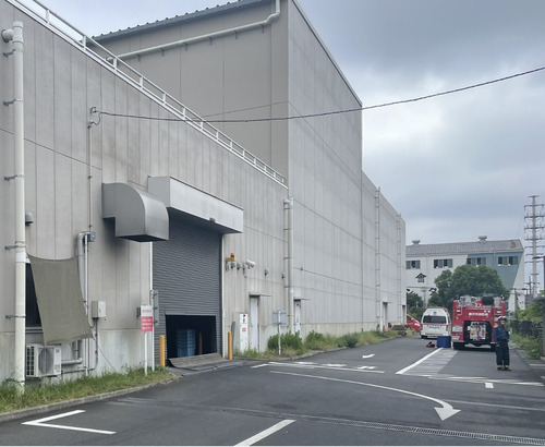 火災現場（藤沢市提供）