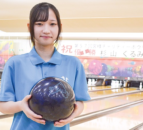 レーンに立つ杉山選手