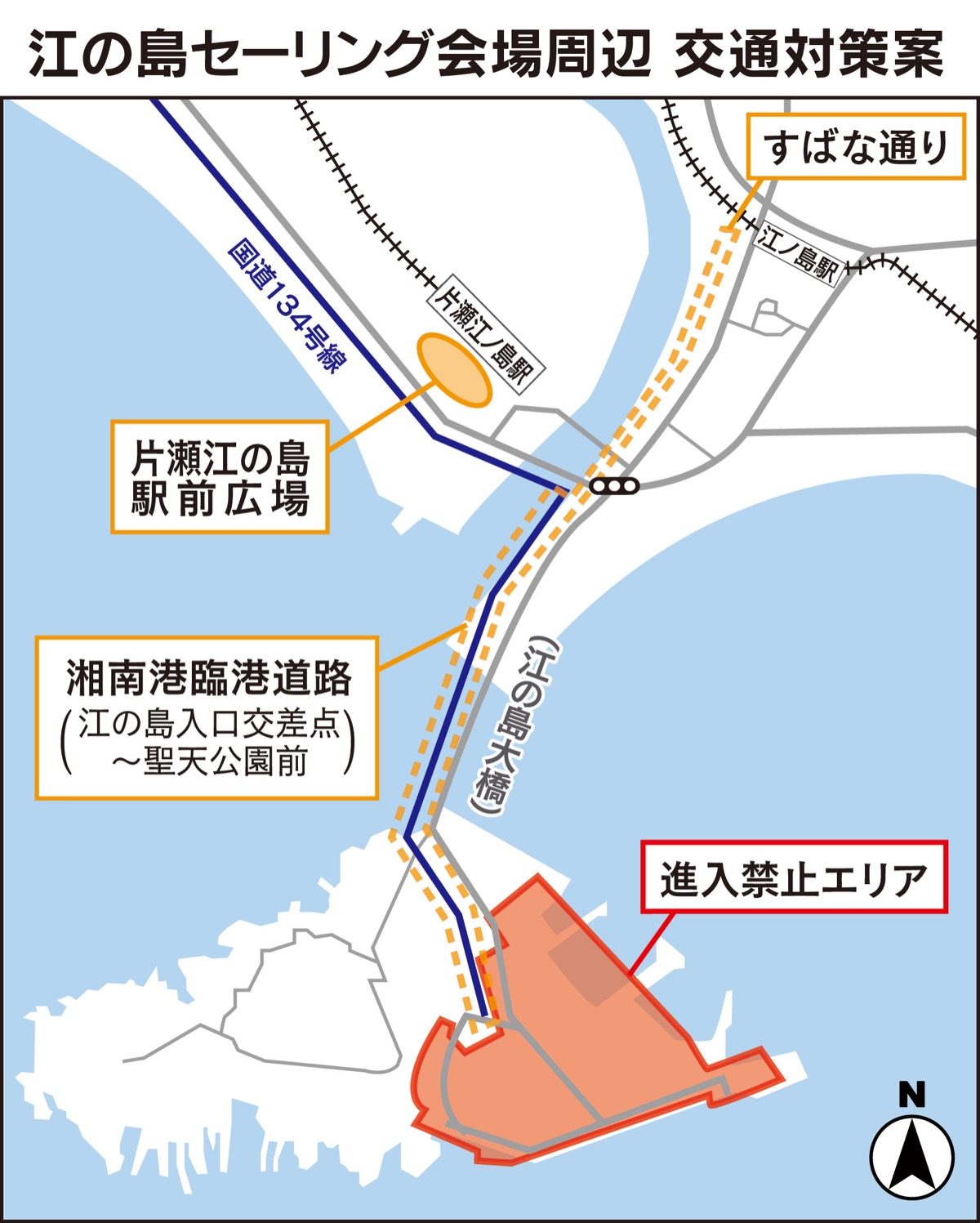 江の島周辺 交通規制へ 五輪セーリング期間で調整 藤沢 タウンニュース