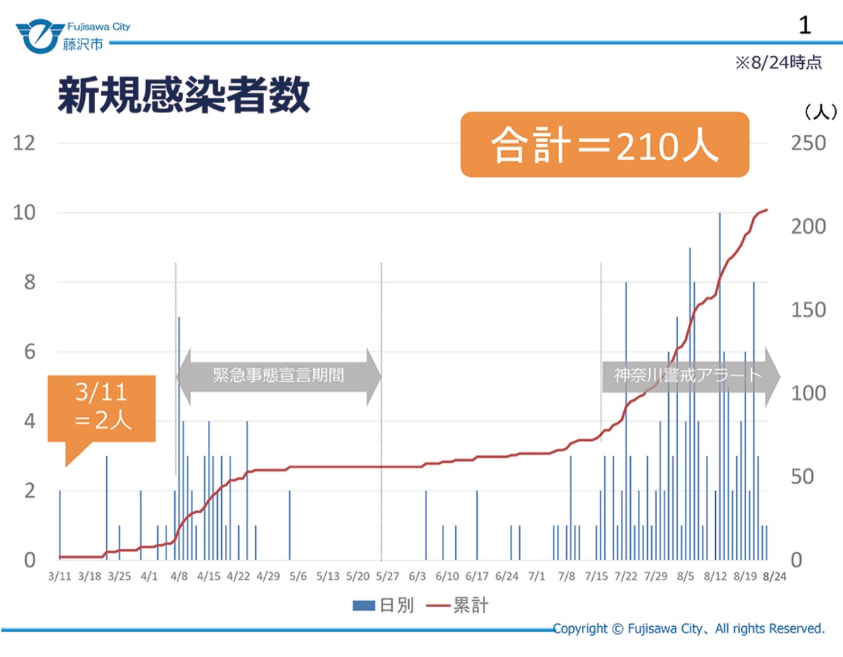日本 感染 者 数 グラフ